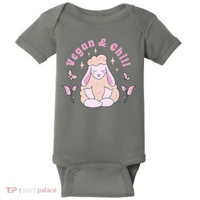 Vegan And Chill Sheep Baby Bodysuit