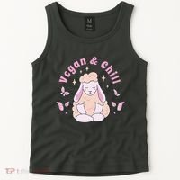 Vegan And Chill Sheep Tank Top thumb 2