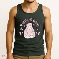 Vegan And Chill Sheep Tank Top thumb 3