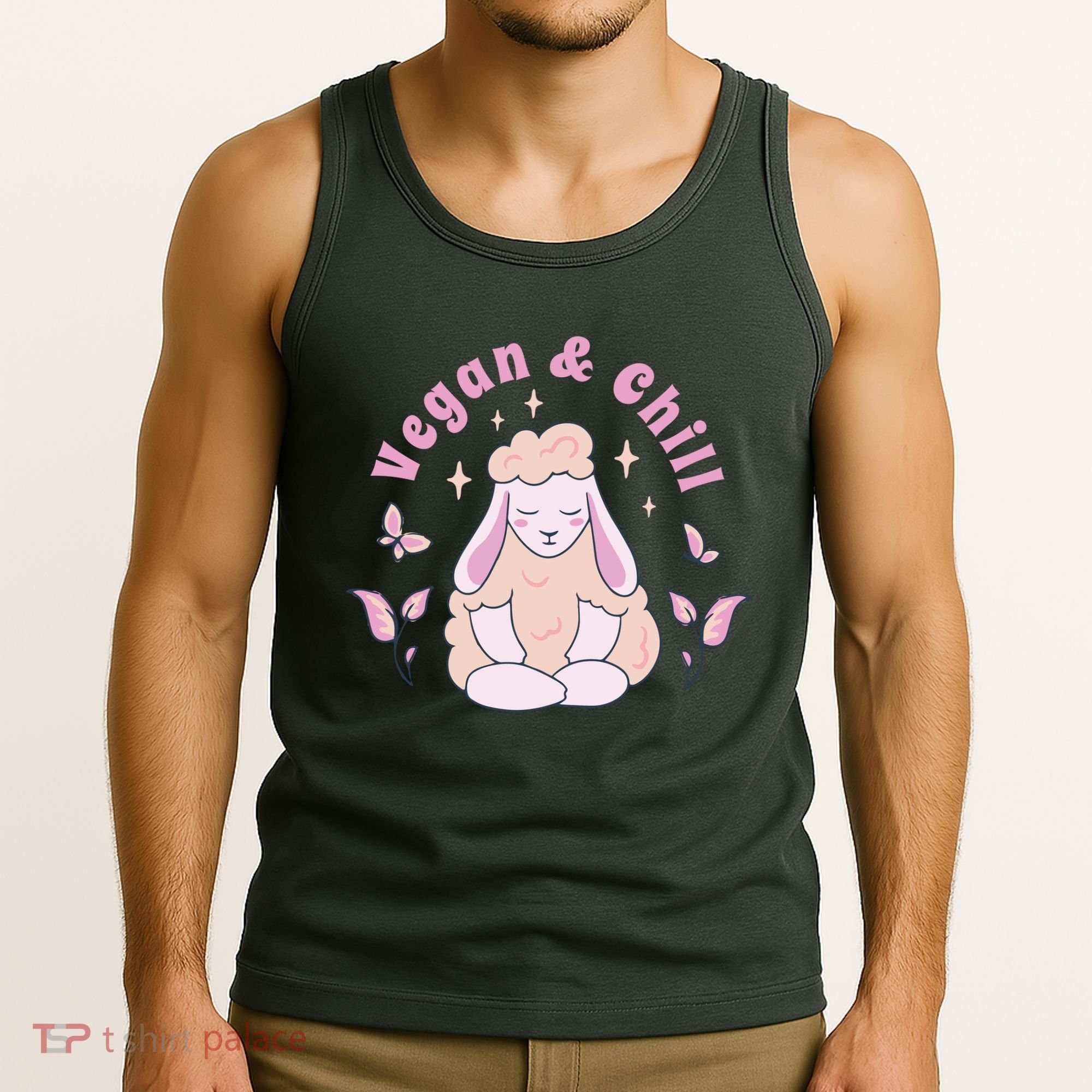 Vegan And Chill Sheep Tank Top
