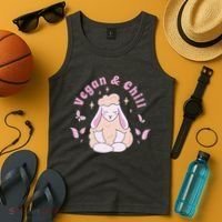 Vegan And Chill Sheep Tank Top thumb 4