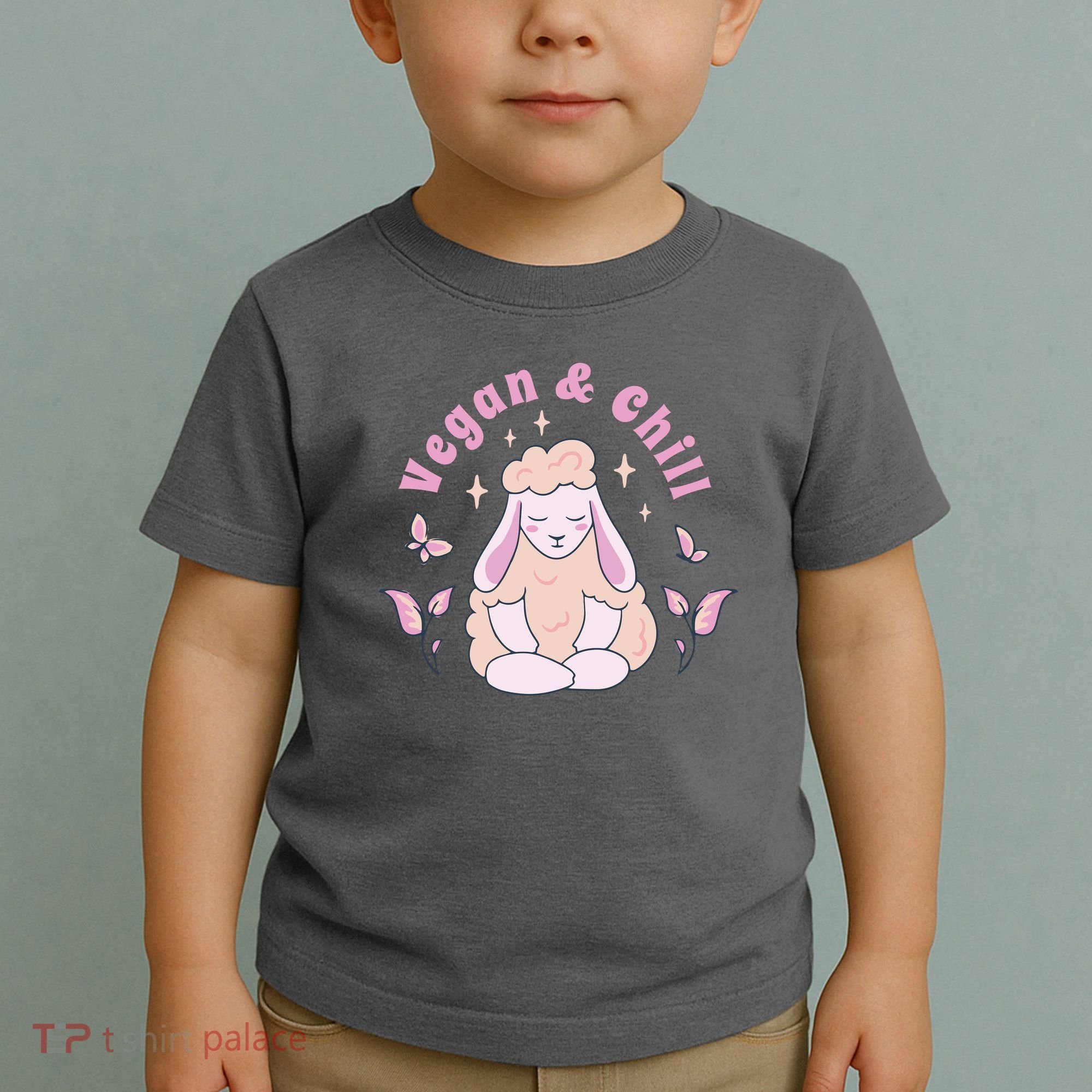 Vegan And Chill Sheep Toddler T-Shirt