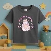Vegan And Chill Sheep Toddler T-Shirt thumb 3