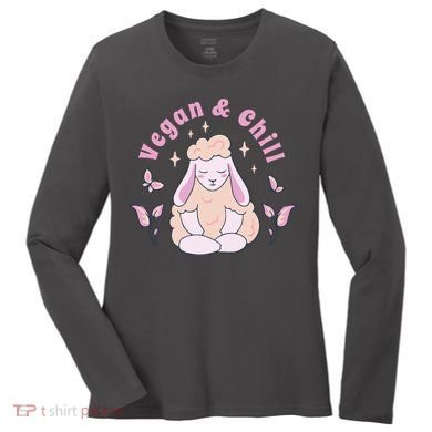 Vegan And Chill Sheep Women's Long Sleeve Shirt