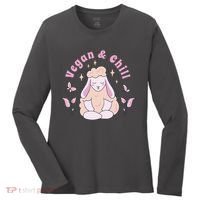 Vegan And Chill Sheep Women's Long Sleeve Shirt thumb 0