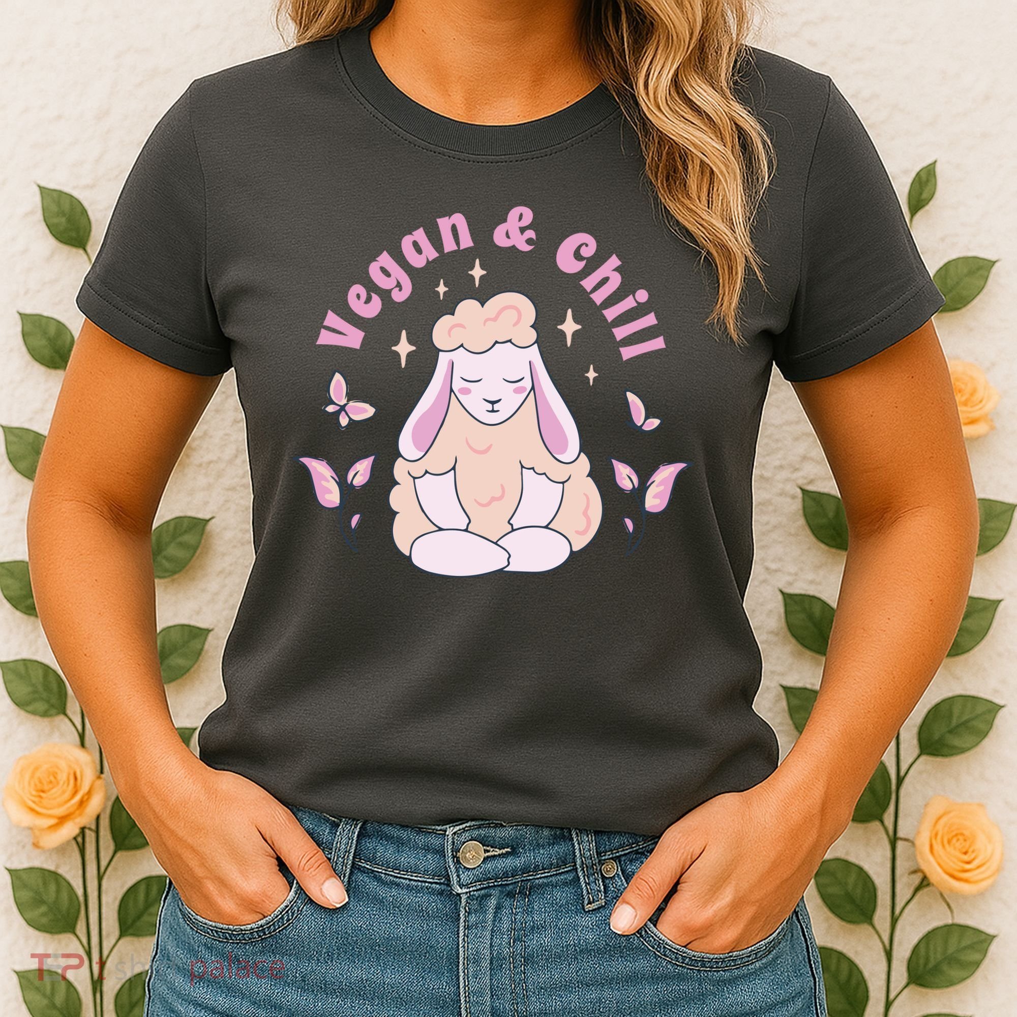 Vegan And Chill Sheep Women's T-Shirt