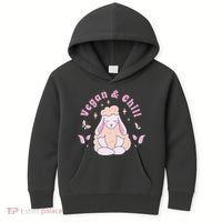 Vegan And Chill Sheep Kids Hoodie thumb 0