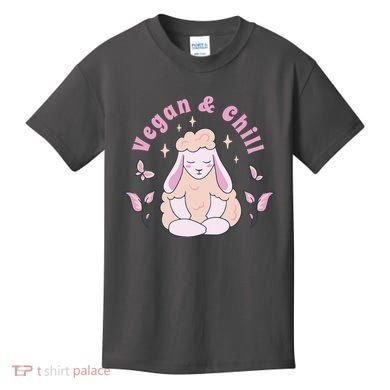Vegan And Chill Sheep Kids T-Shirt