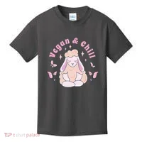 Vegan And Chill Sheep Kids T-Shirt thumb 0