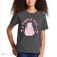 Vegan And Chill Sheep Kids T-Shirt thumb 2