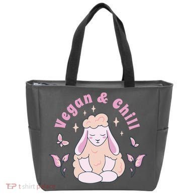 Vegan And Chill Sheep Tote Bag