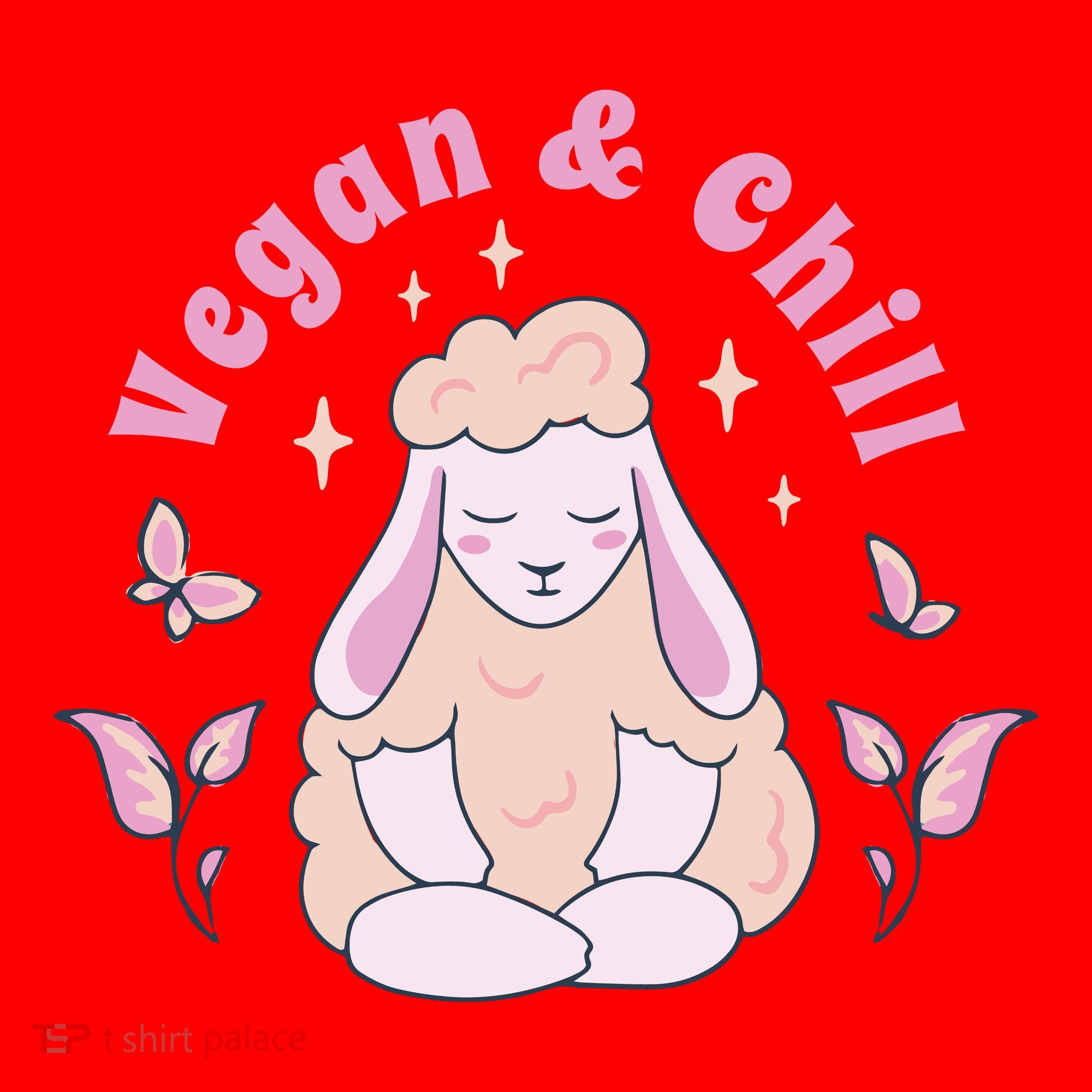 Vegan And Chill Sheep Santa Hat