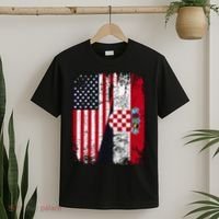 Vintage American Croatian Flag Distressed T-Shirt thumb 2