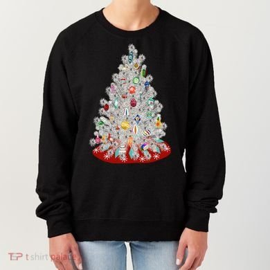 Vintage Aluminum Christmas Tree Women's Sweatshirt