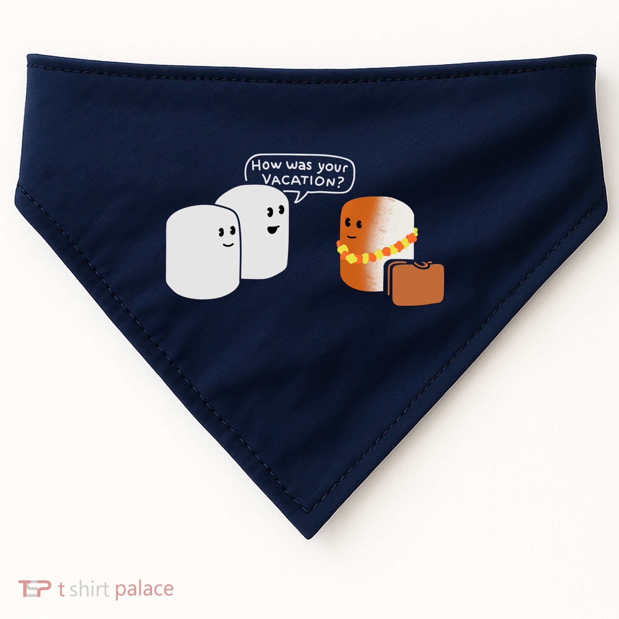 Vacation Marshmallow USA-Made Doggie Bandana