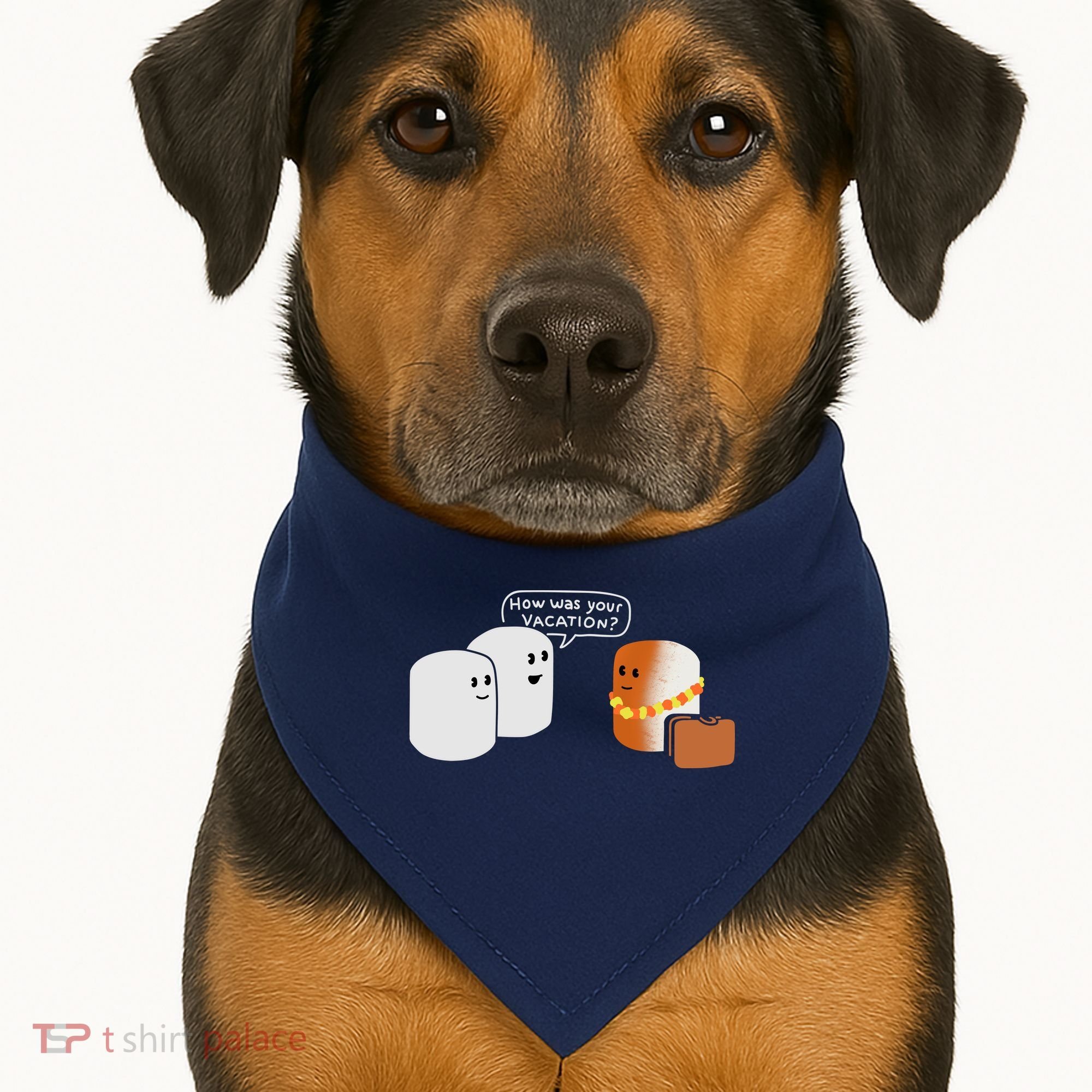 Vacation Marshmallow USA-Made Doggie Bandana