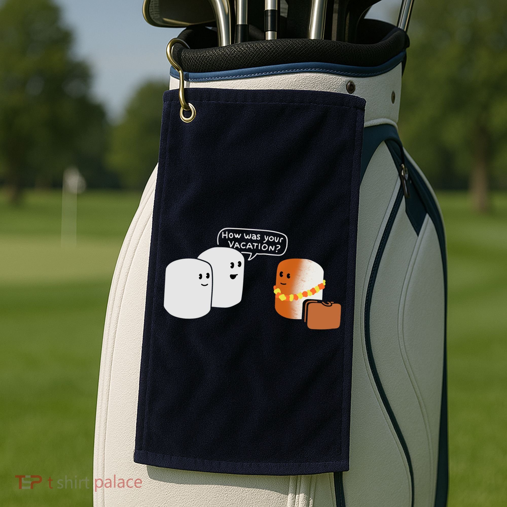 Vacation Marshmallow Golf Towel