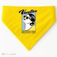Vacation Mood On USA-Made Doggie Bandana thumb 0
