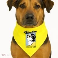 Vacation Mood On USA-Made Doggie Bandana thumb 1
