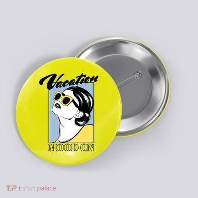 Vacation Mood On Button