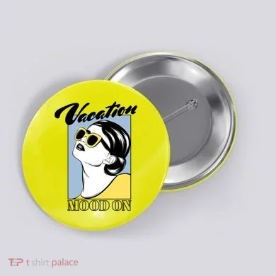 Vacation Mood On Button