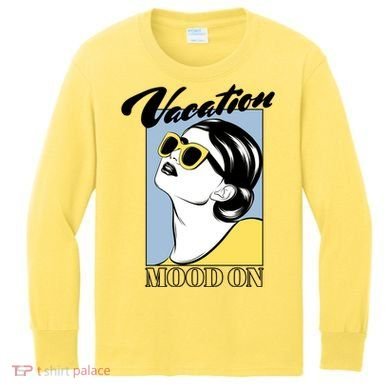 Vacation Mood On Kids Long Sleeve Shirt
