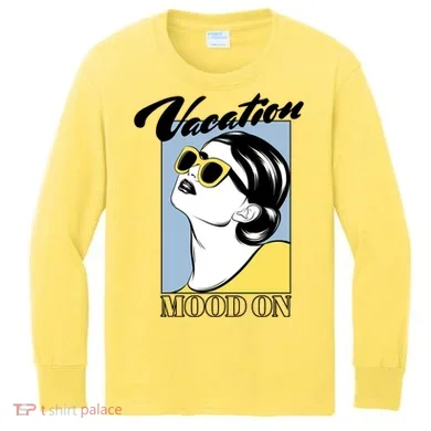 Vacation Mood On Kids Long Sleeve Shirt