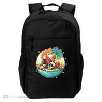 Vacation Tropical Island Skull Backpack thumb 0