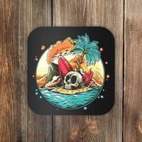 Vacation Tropical Island Skull Coaster thumb 0