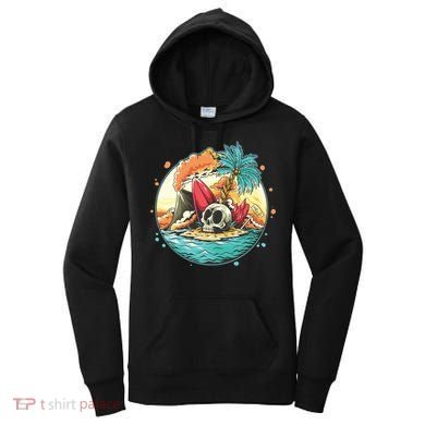 Vacation Tropical Island Skull Women's Hoodie