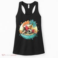 Vacation Tropical Island Skull Women's Tank Top thumb 0