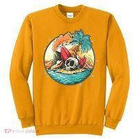 Vacation Tropical Island Skull Sweatshirt thumb 0