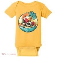 Vacation Tropical Island Skull Baby Bodysuit thumb 0