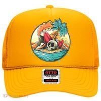 Vacation Tropical Island Skull Hat thumb 0