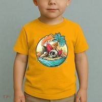 Vacation Tropical Island Skull Toddler T-Shirt thumb 2