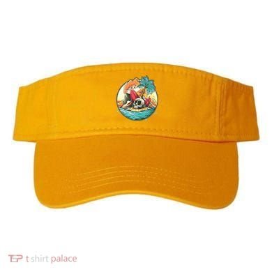 Vacation Tropical Island Skull Visor