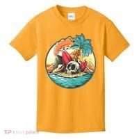 Vacation Tropical Island Skull Kids T-Shirt thumb 0