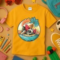Vacation Tropical Island Skull Kids T-Shirt thumb 3