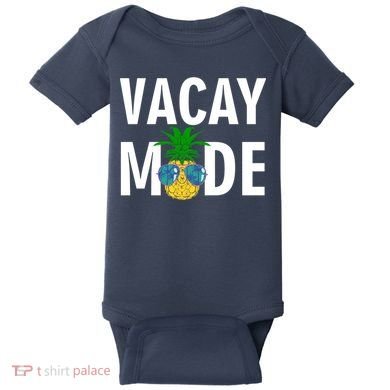 Vacay Mode Cool Pineapple Shades  Baby Bodysuit