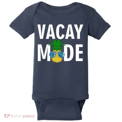 Vacay Mode Cool Pineapple Shades  Baby Bodysuit