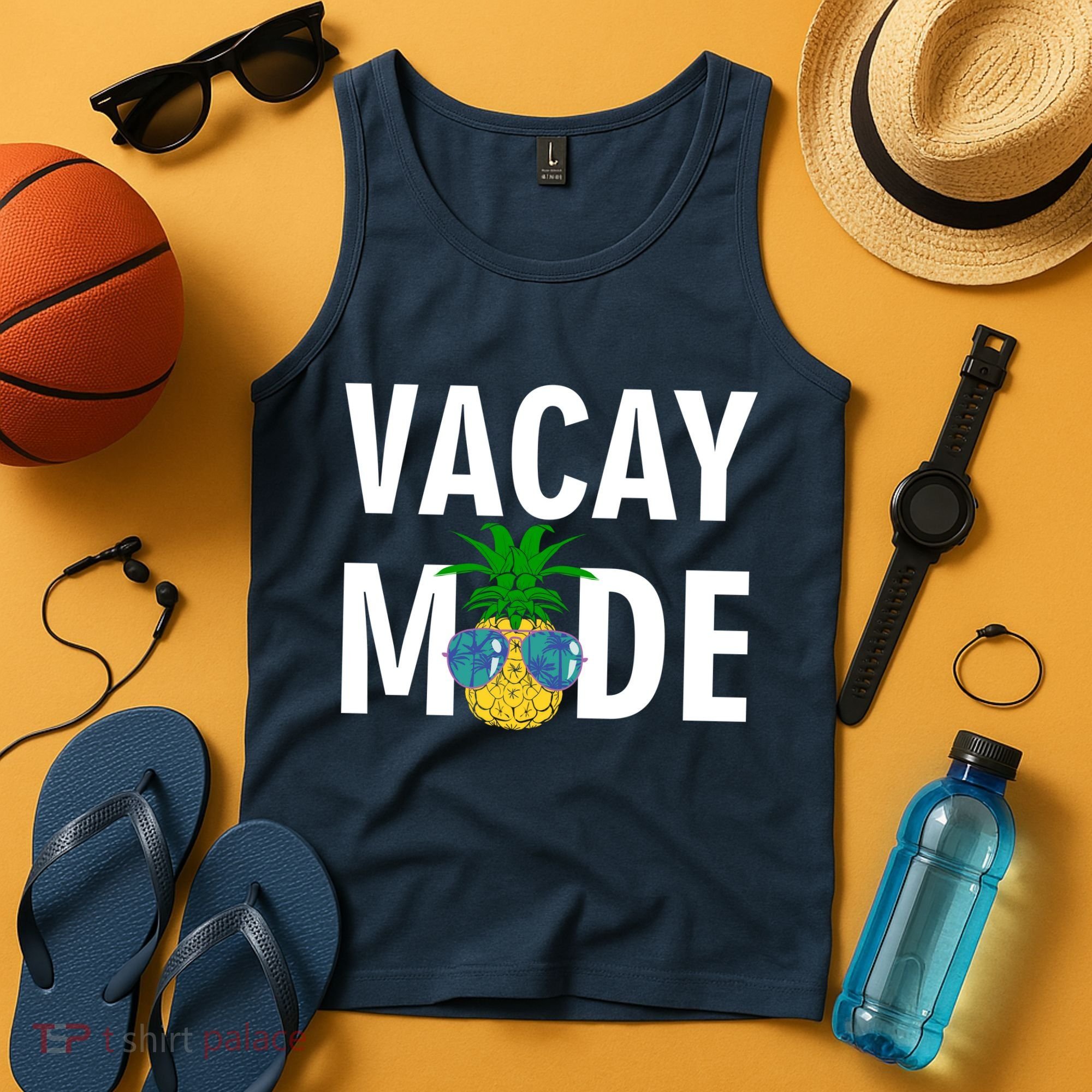 Vacay Mode Cool Pineapple Shades  Tank Top