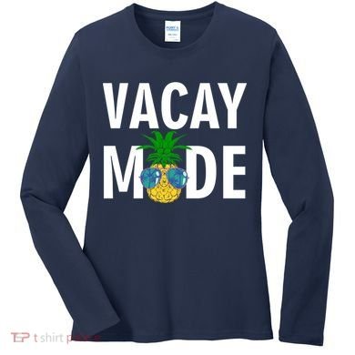 Vacay Mode Cool Pineapple Shades  Women's Long Sleeve Shirt