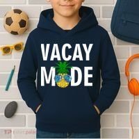 Vacay Mode Cool Pineapple Shades  Kids Hoodie thumb 2