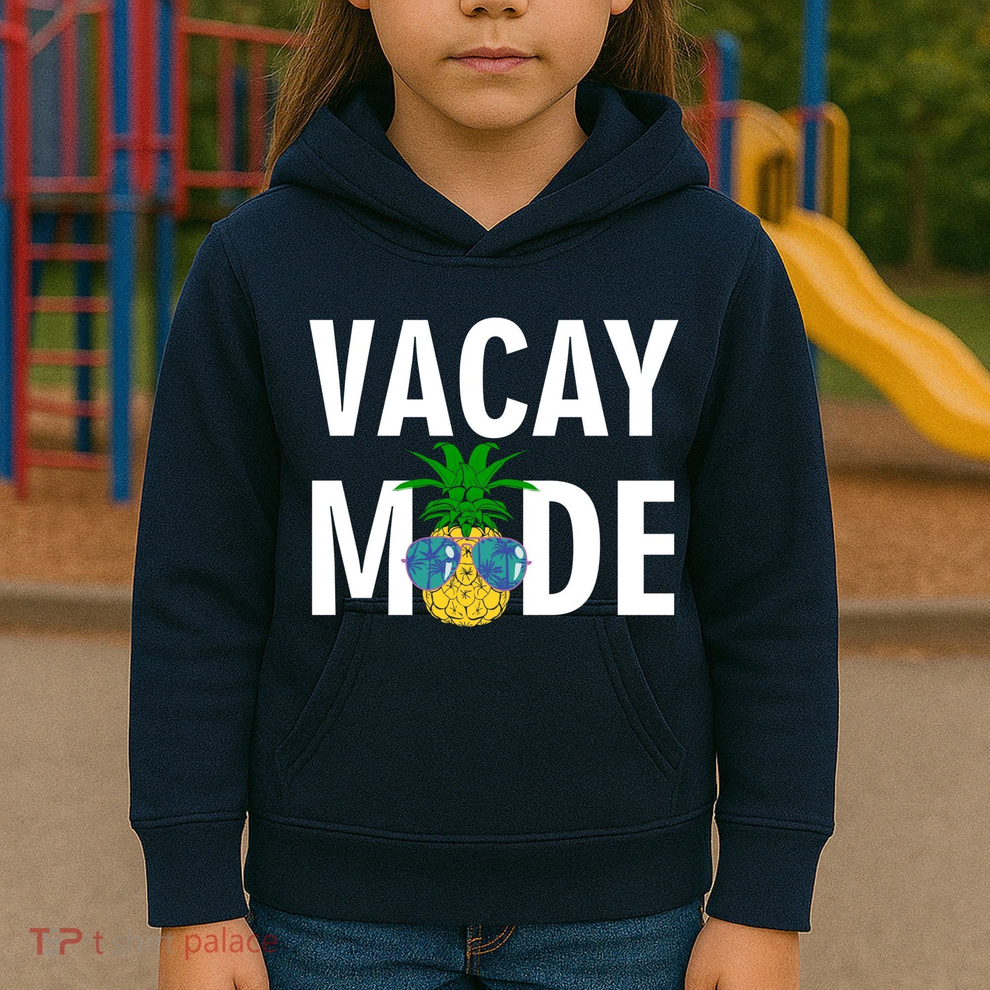 Vacay Mode Cool Pineapple Shades  Kids Hoodie