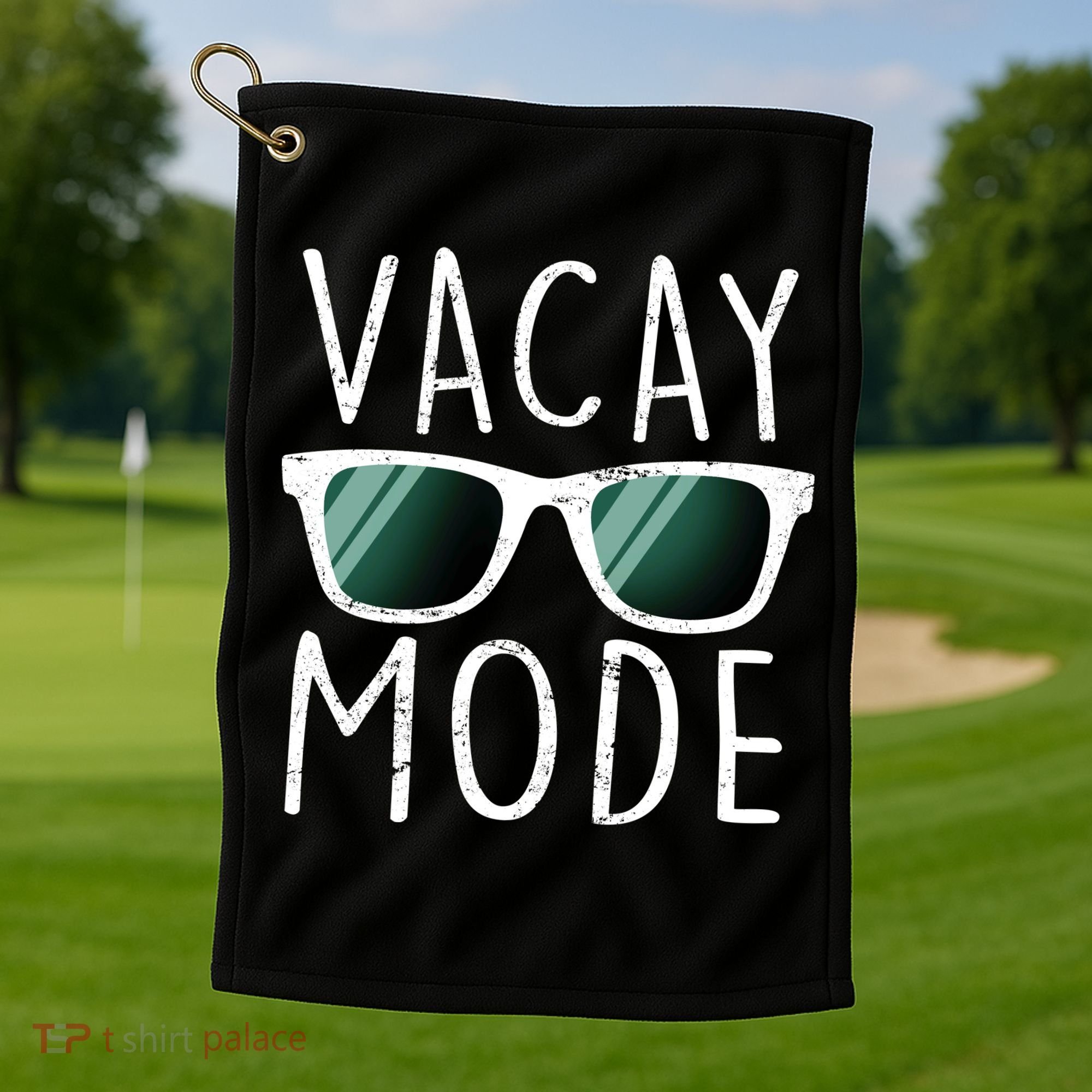 Vacay Mode Cool Shades Golf Towel