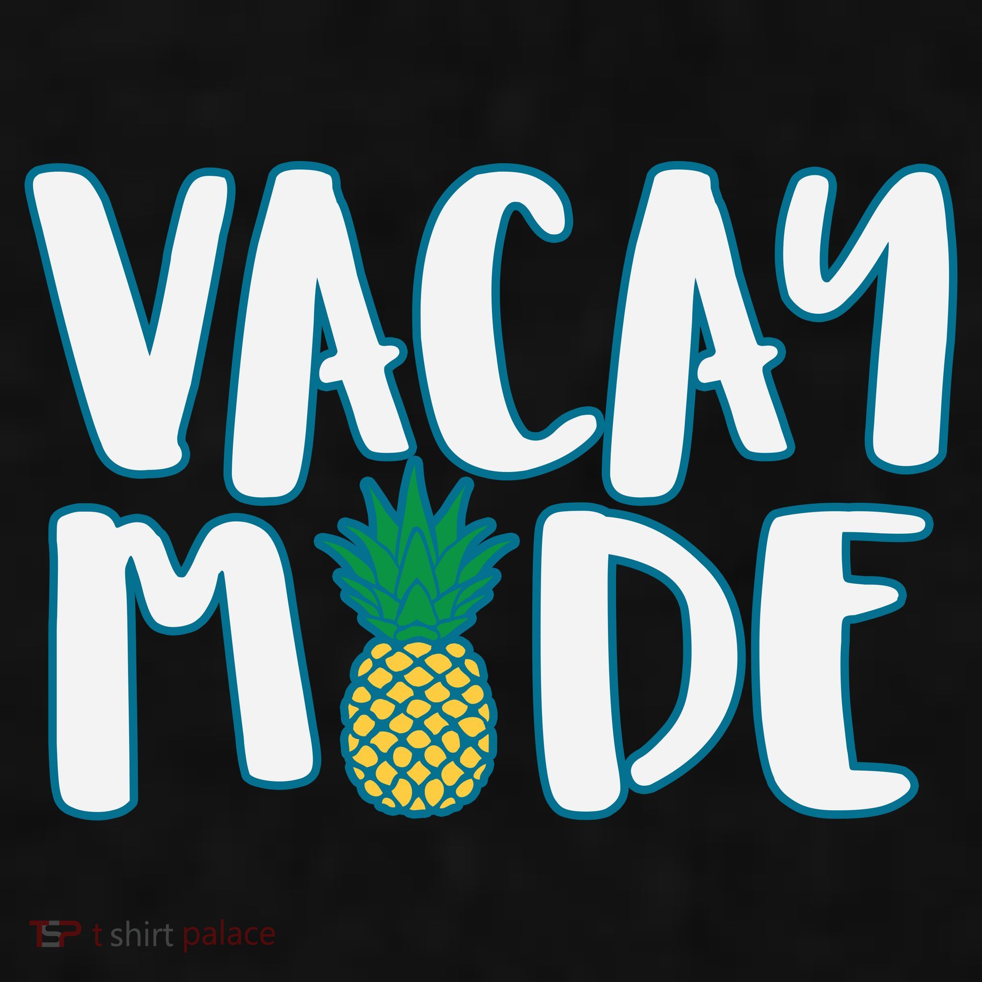 Vacay Mode Pineapple Ladies PosiCharge Tri-Blend Wicking Tank