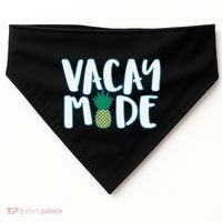 Vacay Mode Pineapple USA-Made Doggie Bandana thumb 0