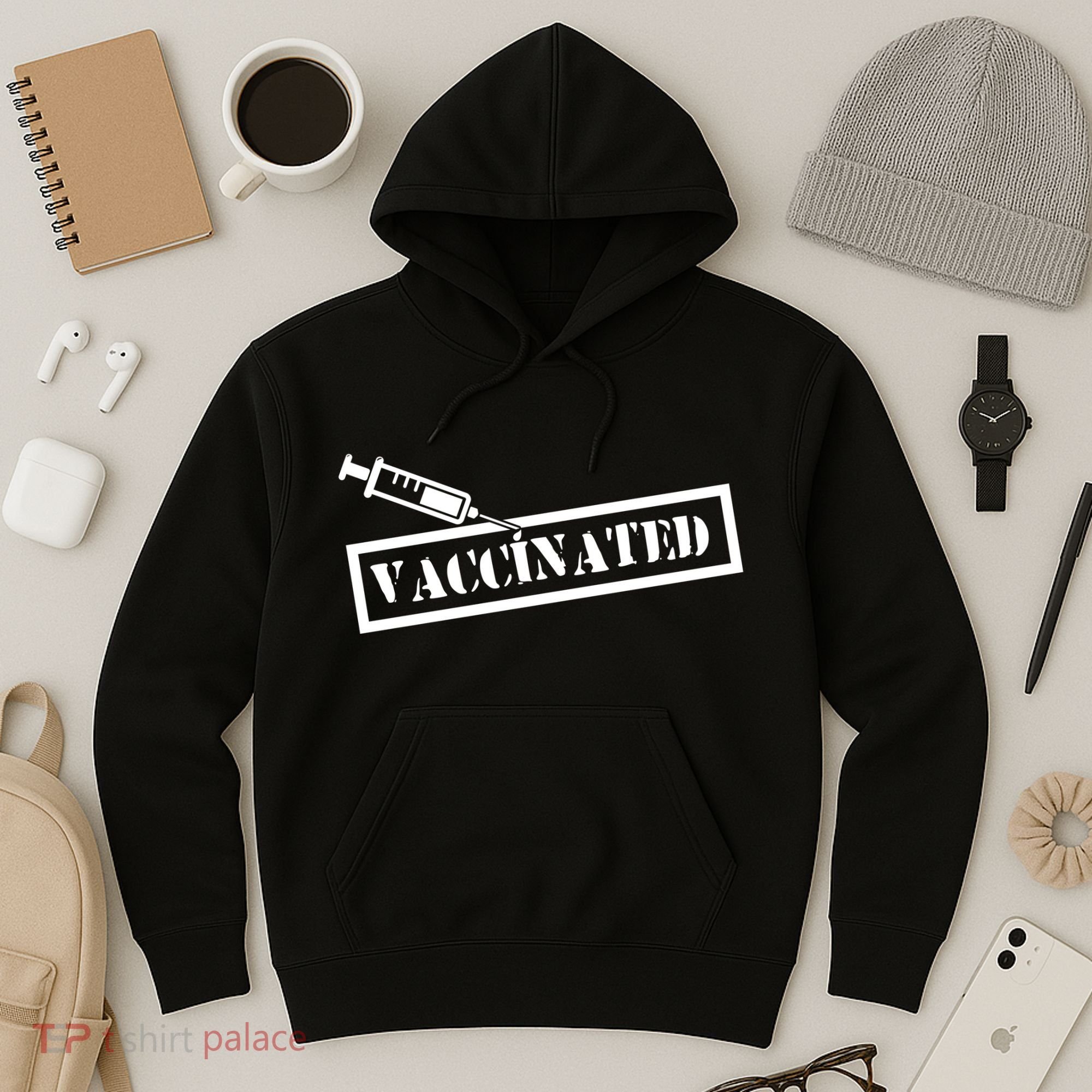 Vaccinated Label Hoodie