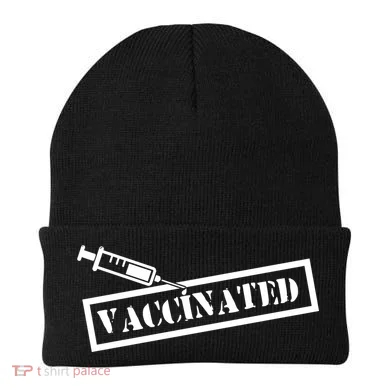 Vaccinated Label Beanie