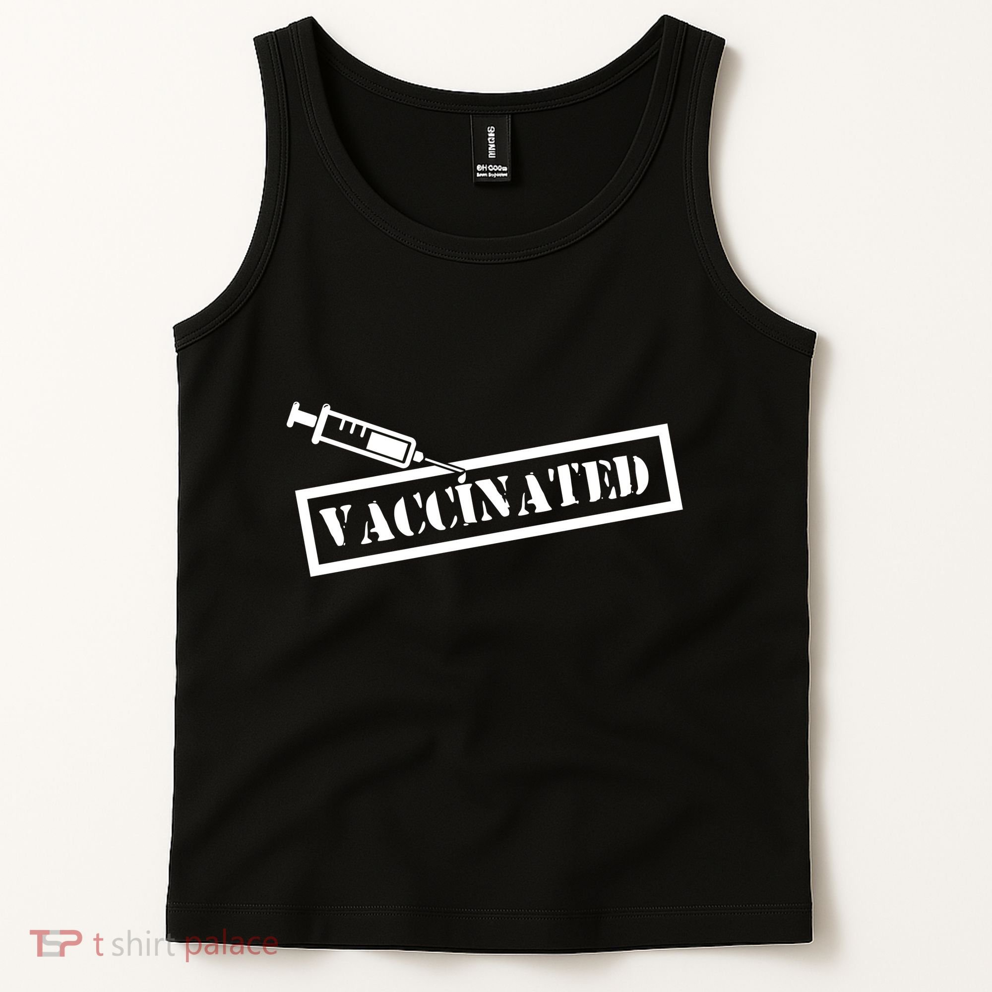 Vaccinated Label Tank Top
